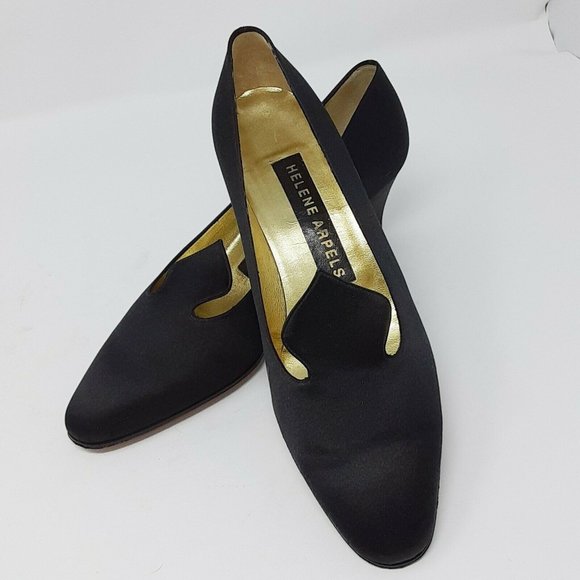 Helene Arpels Shoes - Helene Arpels silk vintage kitten heels Harlequin